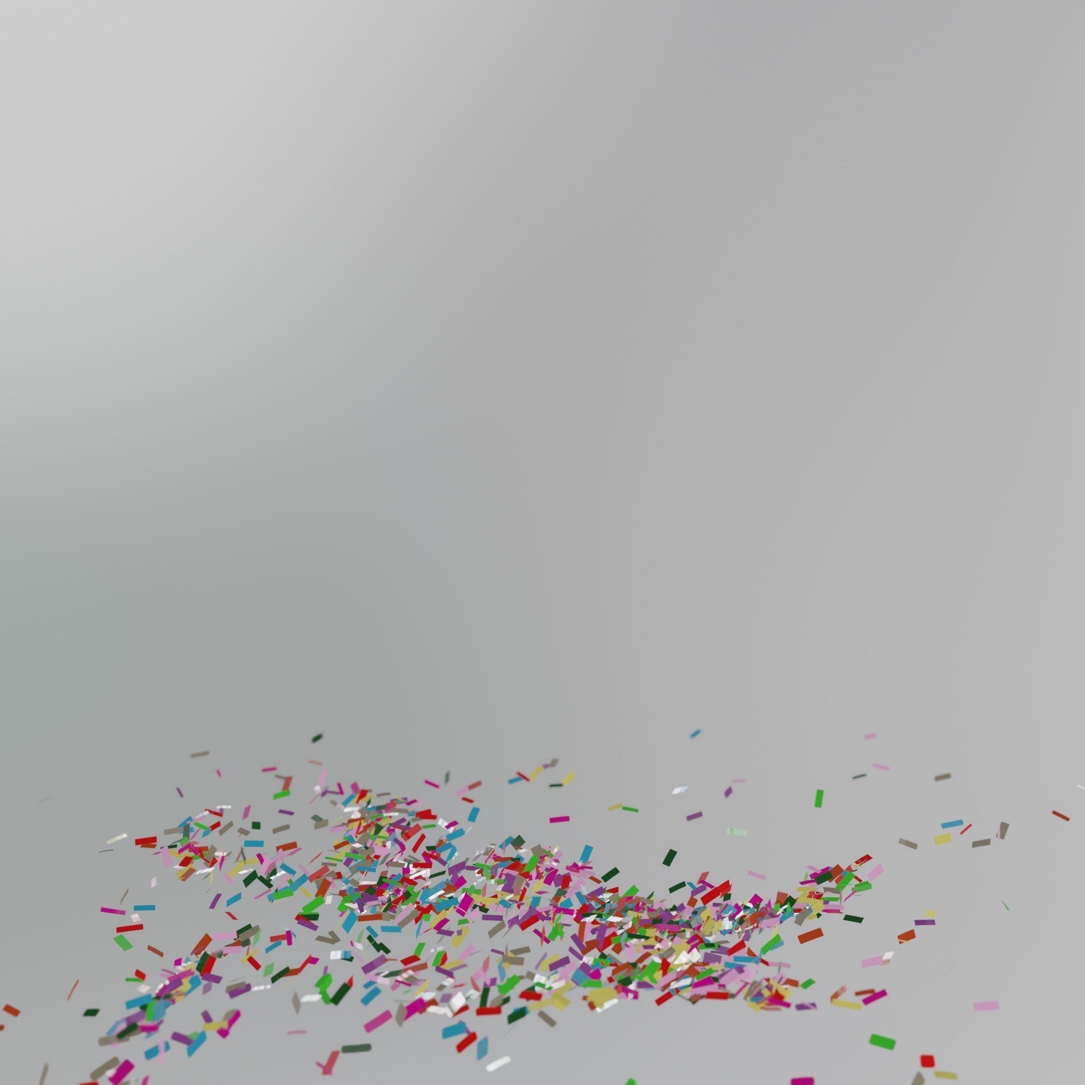 Confetti 10 Animations Low-poly 3D model_26