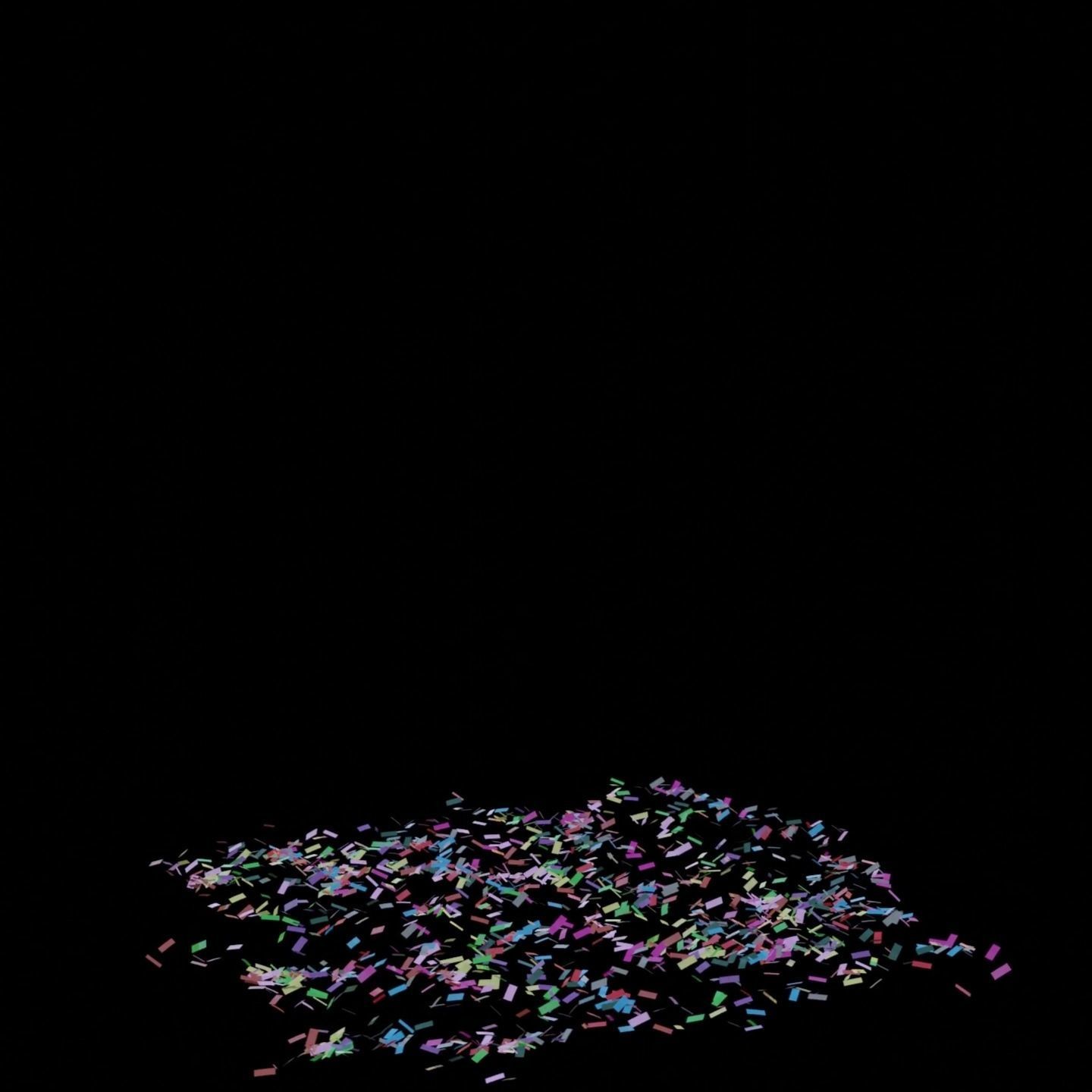 Confetti 10 Animations Low-poly 3D model_4