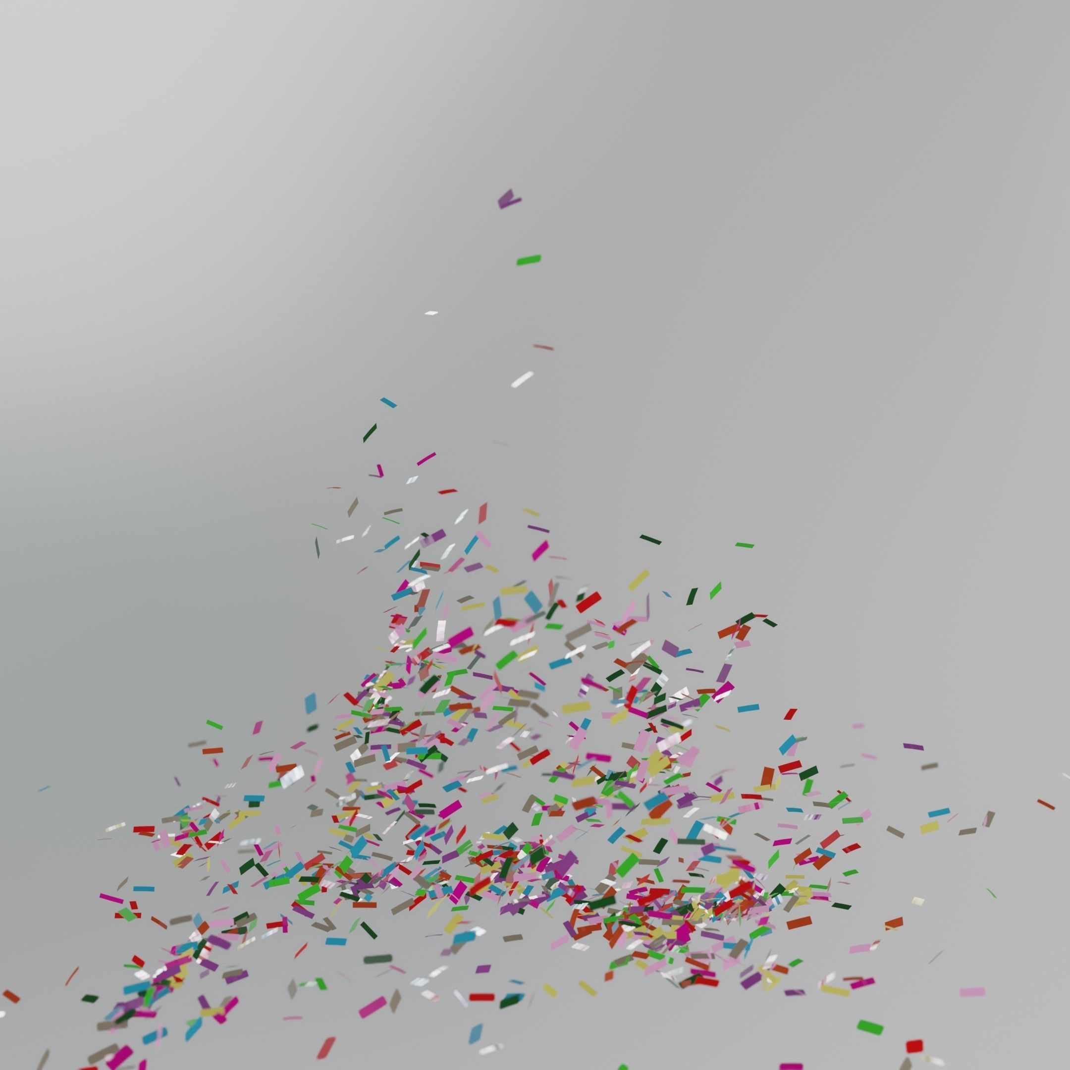 Confetti 10 Animations Low-poly 3D model_25