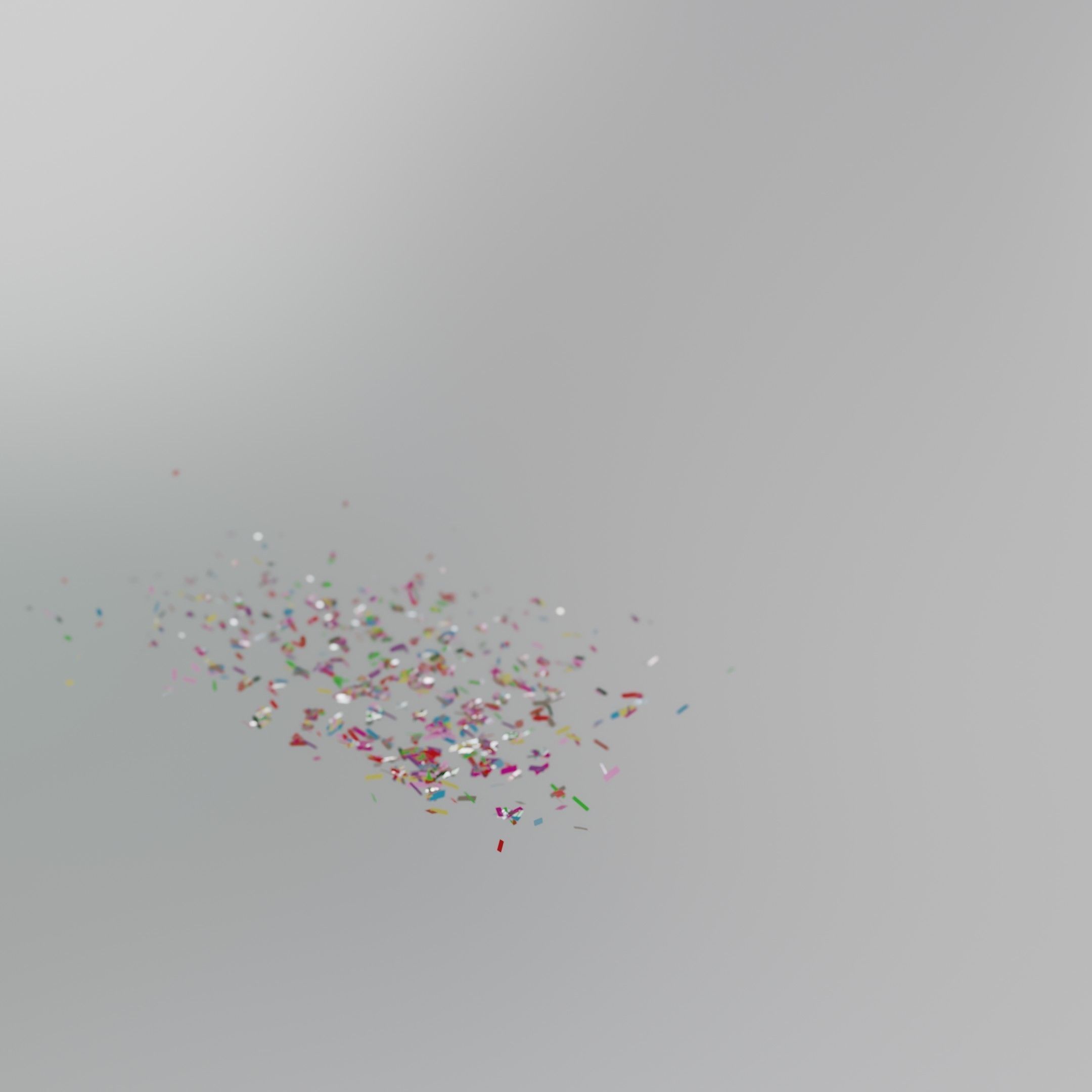 Confetti 10 Animations Low-poly 3D model_28