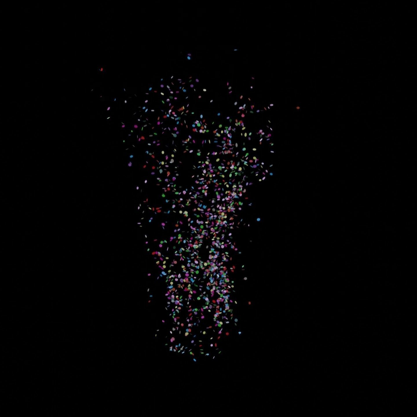 Confetti 10 Animations Low-poly 3D model_15