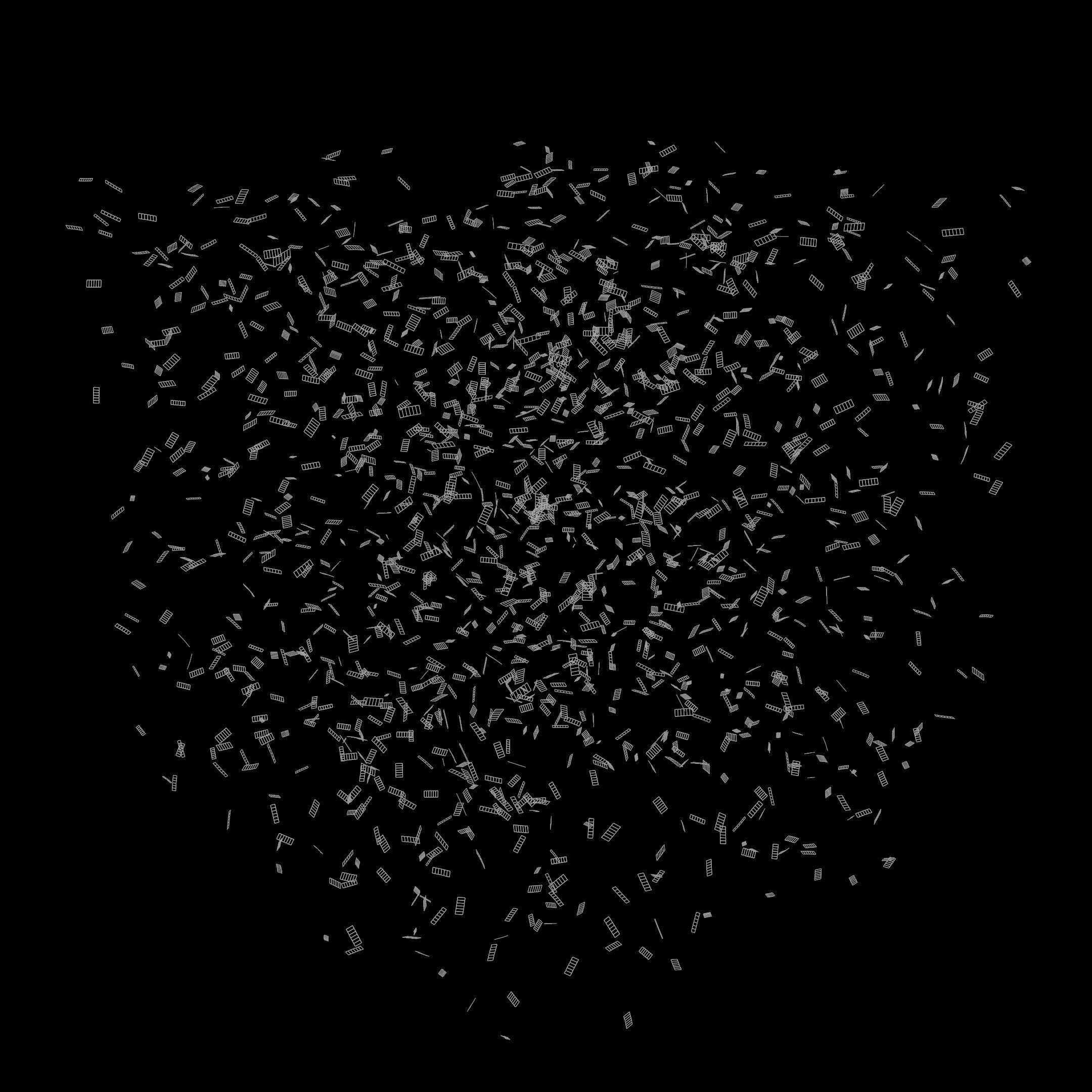 Confetti 10 Animations Low-poly 3D model_40