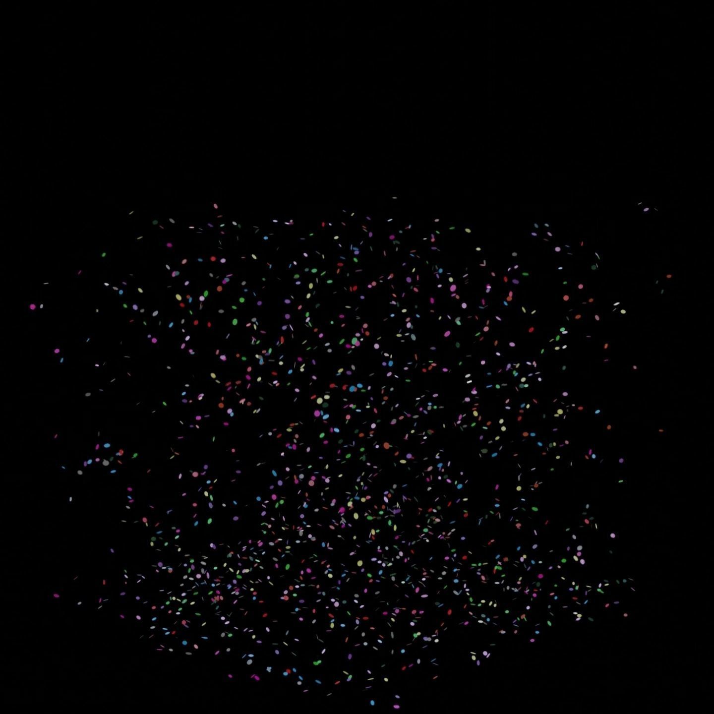 Confetti 10 Animations Low-poly 3D model_13