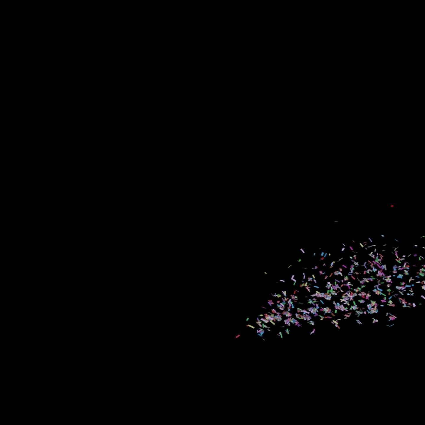 Confetti 10 Animations Low-poly 3D model_11