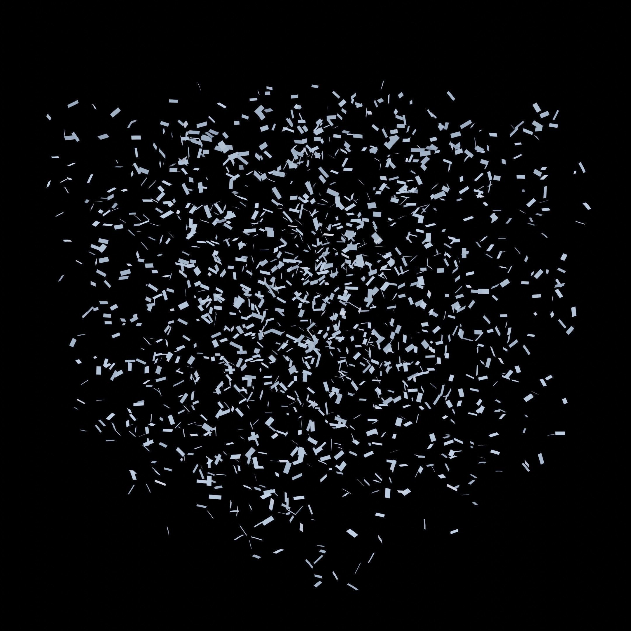 Confetti 10 Animations Low-poly 3D model_38