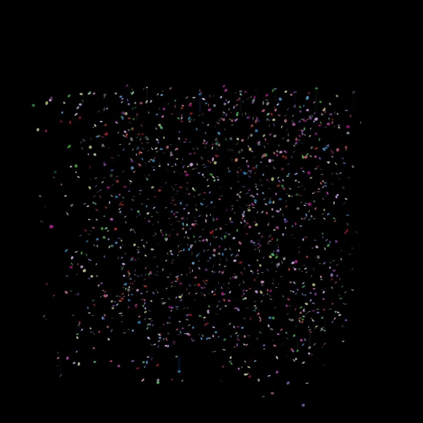 Confetti 10 Animations Low-poly 3D model_12