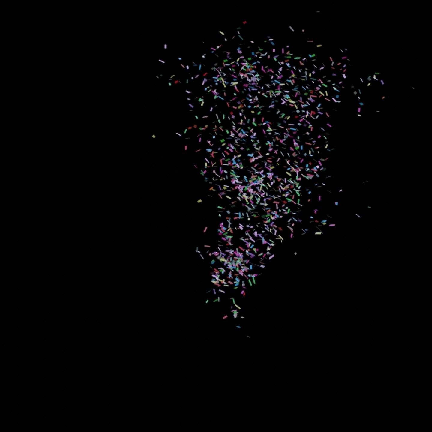 Confetti 10 Animations Low-poly 3D model_10