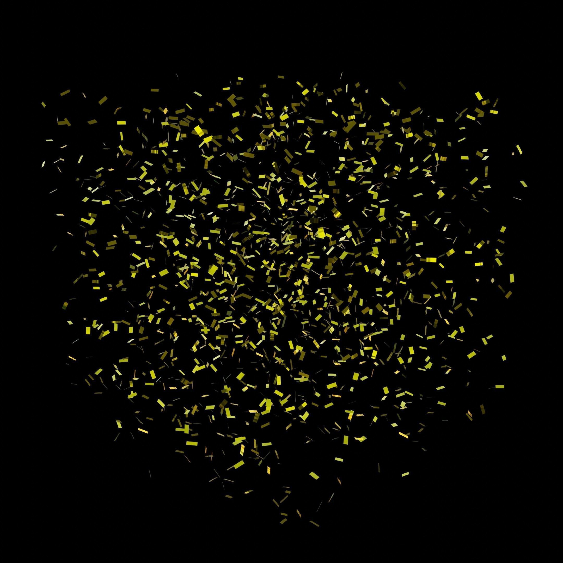 Confetti 10 Animations Low-poly 3D model_39