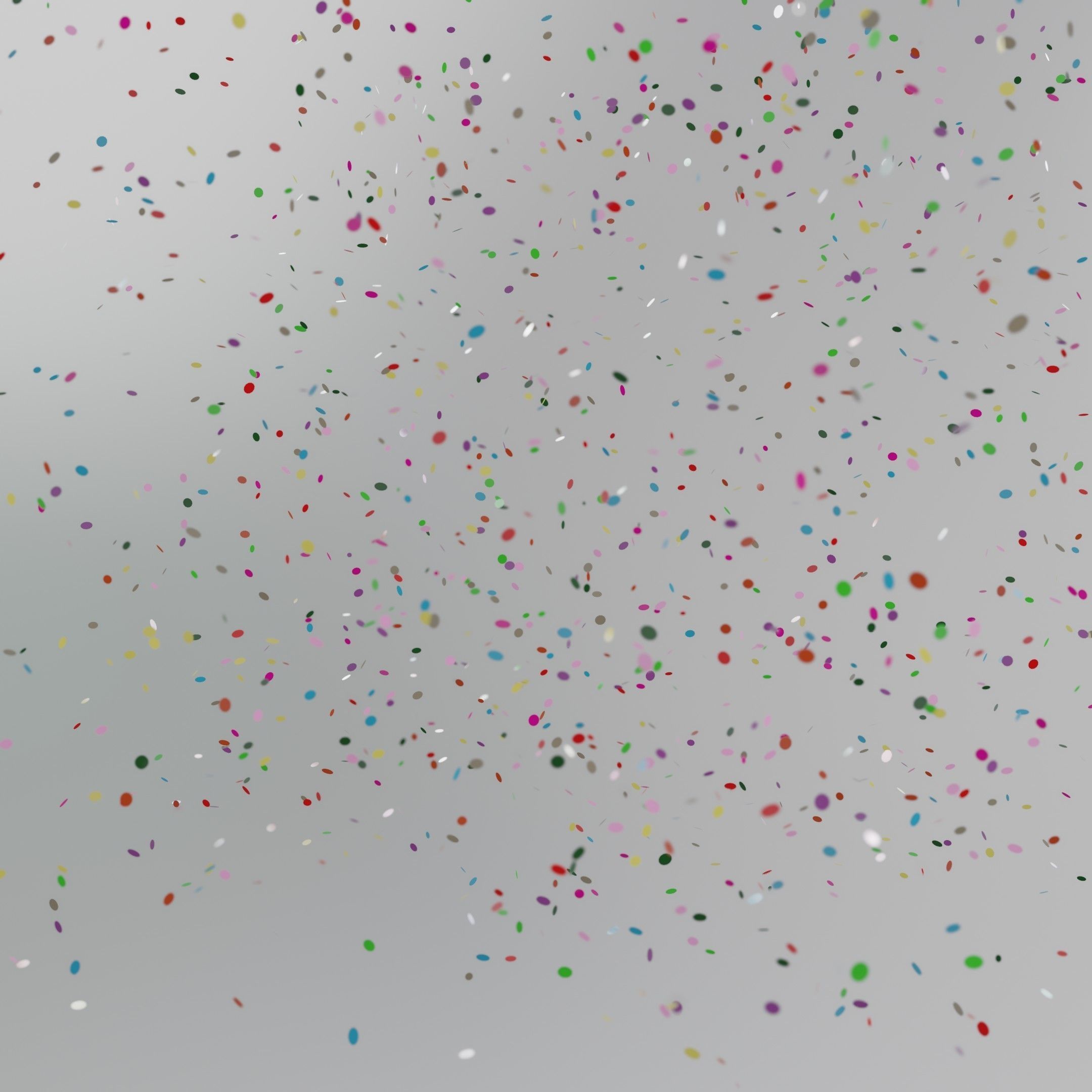 Confetti 10 Animations Low-poly 3D model_29