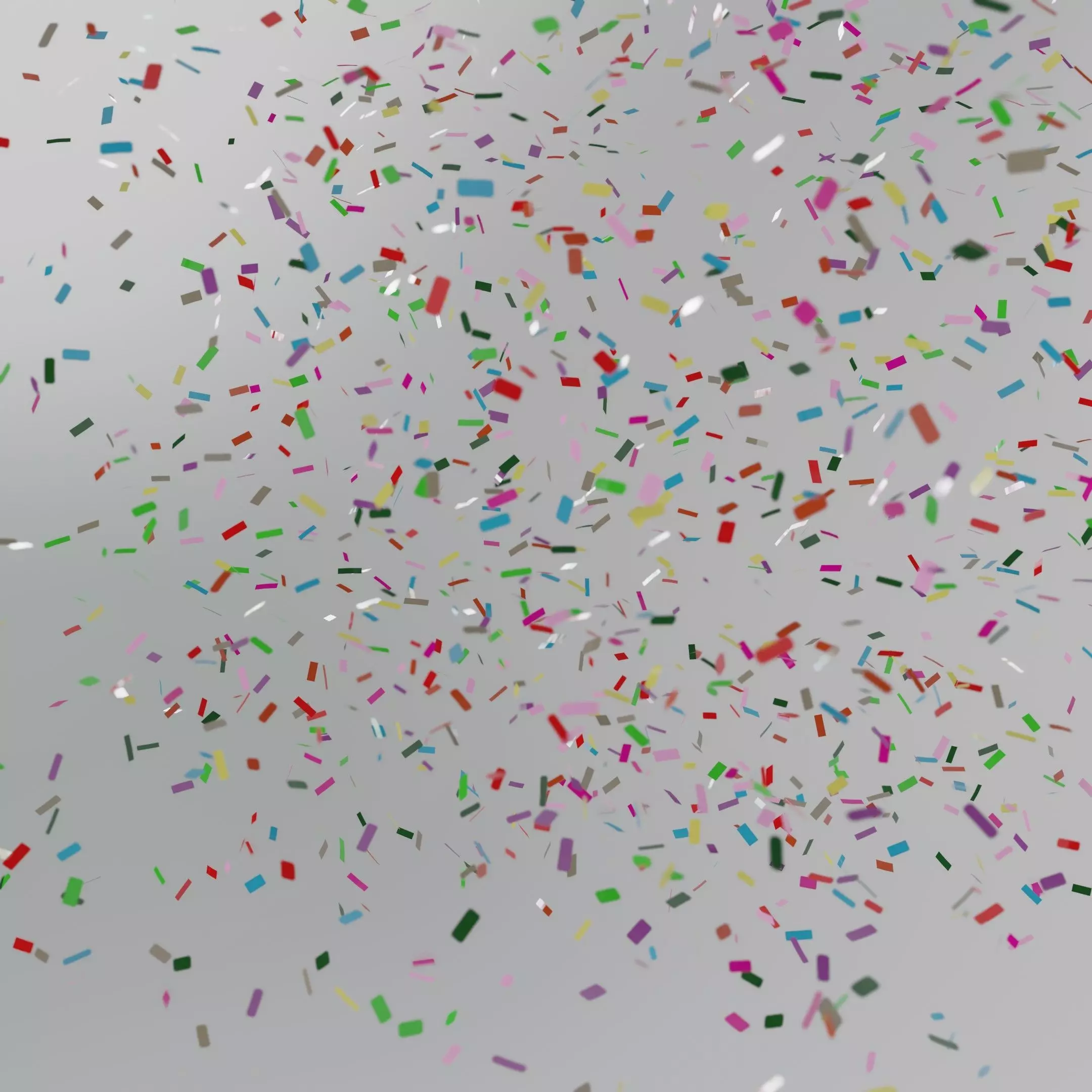 Confetti 10 Animations Low-poly 3D model_0