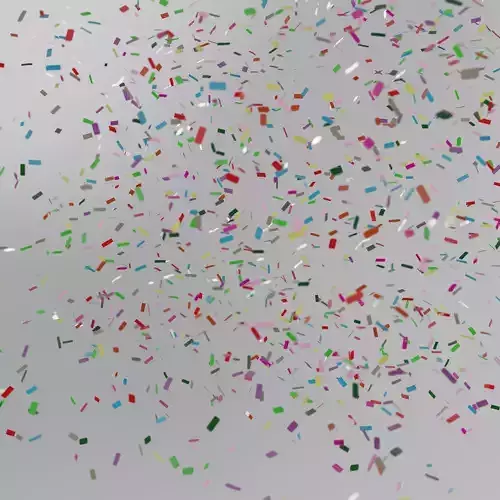 Confetti 10 Animations Low-poly 3D model