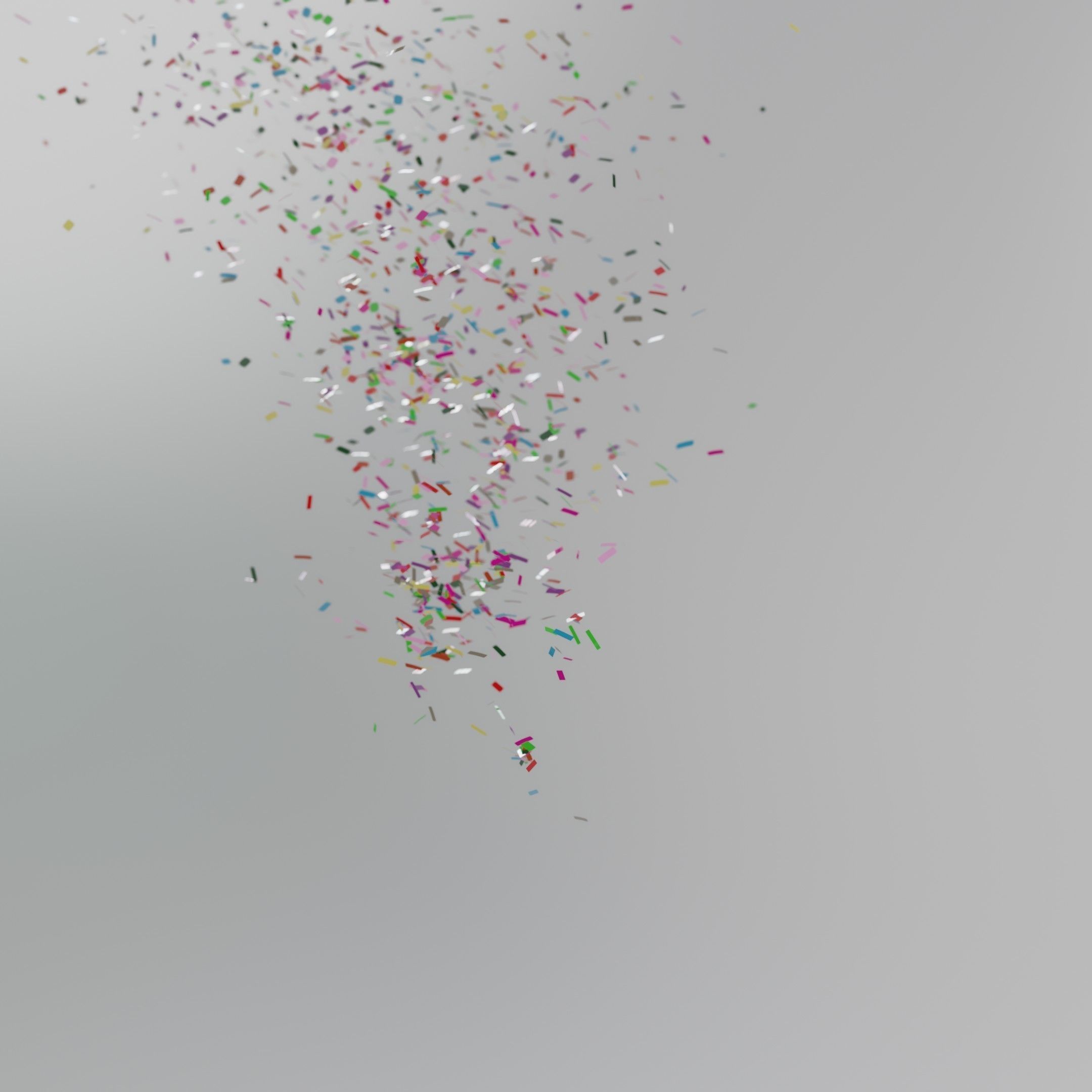 Confetti 10 Animations Low-poly 3D model_27