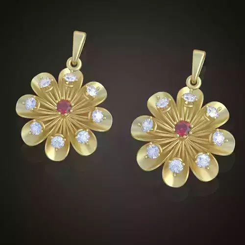 Flower Pendant model 3D 0231 printable model