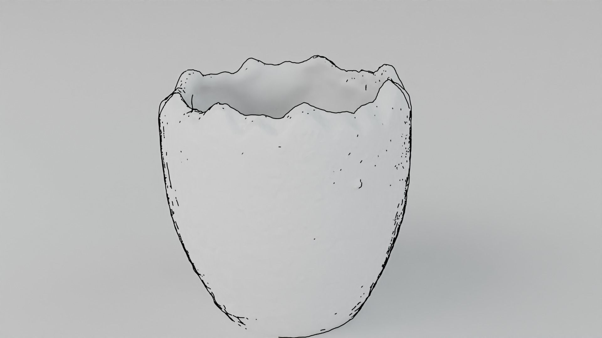 Easter Vase Low-poly 3D model_13