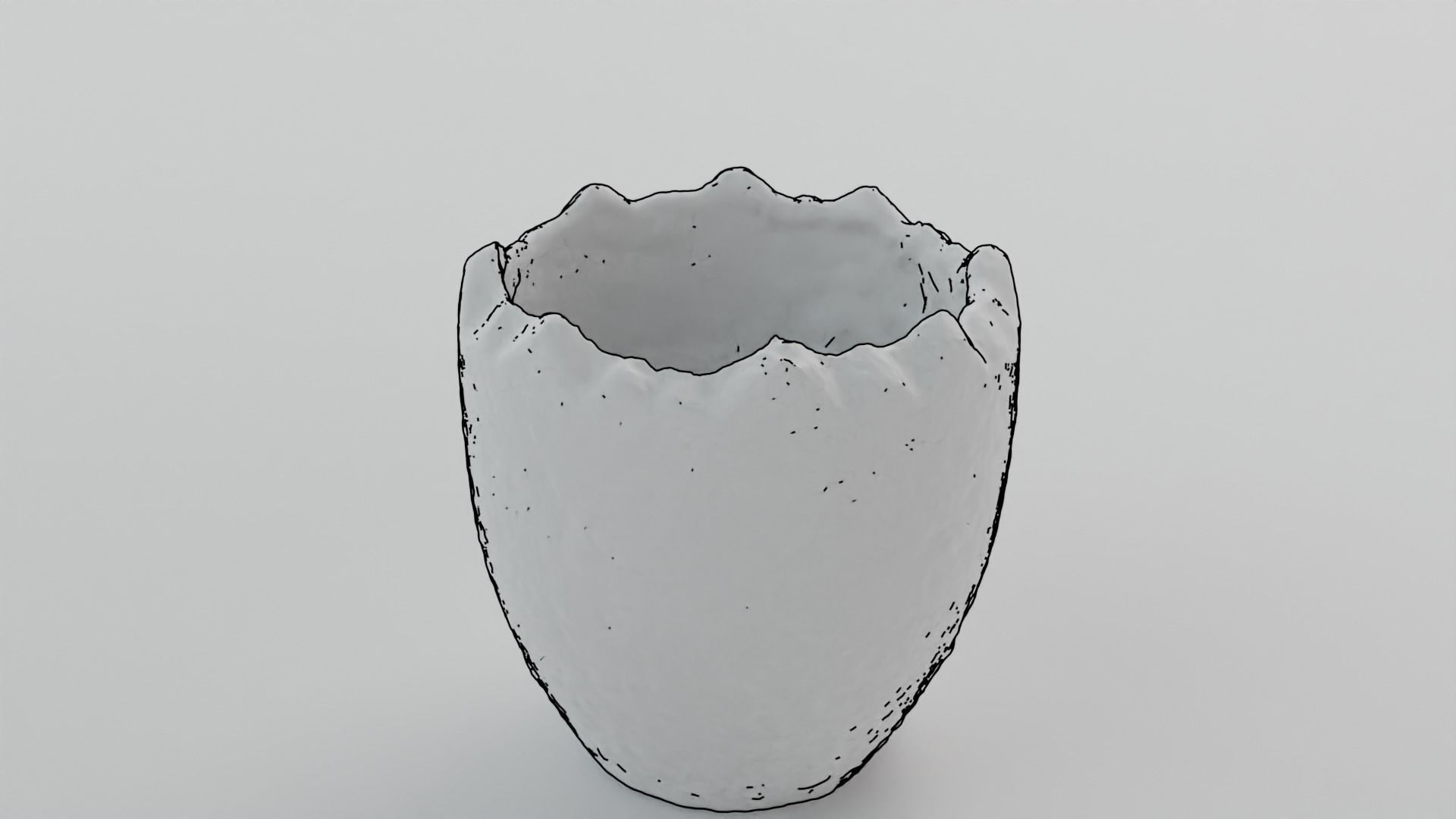 Easter Vase Low-poly 3D model_15