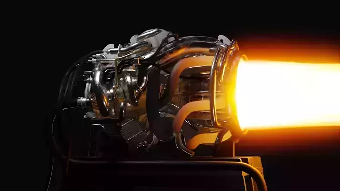 Sci-fi rocket engine 3D model