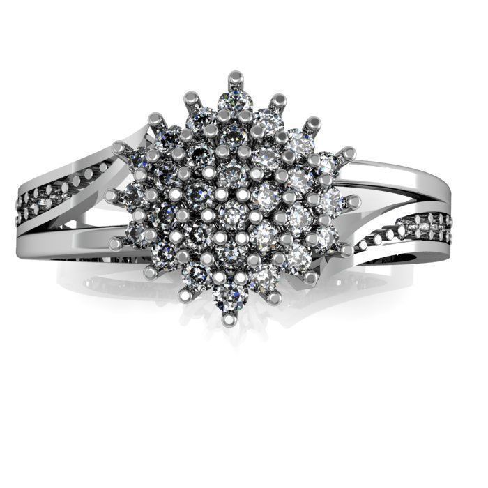 daimond ring 3D print model_5