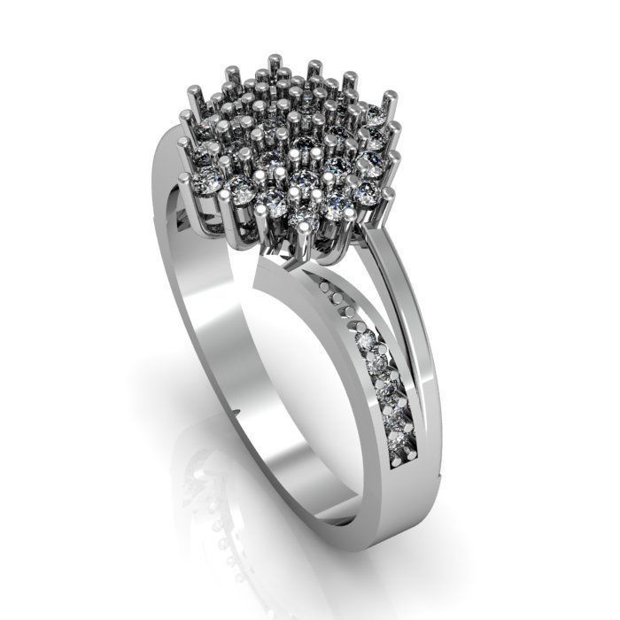 daimond ring 3D print model_3