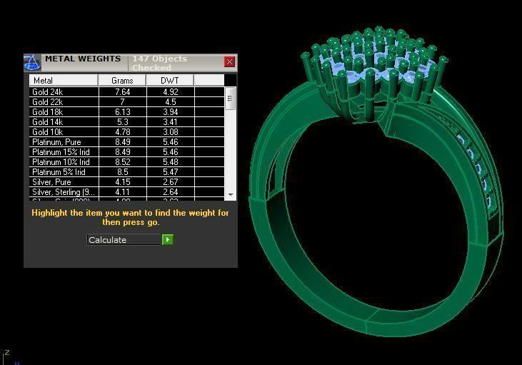 daimond ring 3D print model_14
