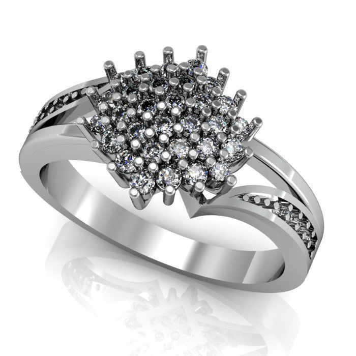 daimond ring 3D print model_1