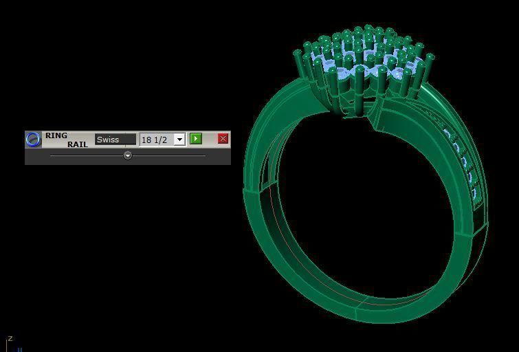 daimond ring 3D print model_13