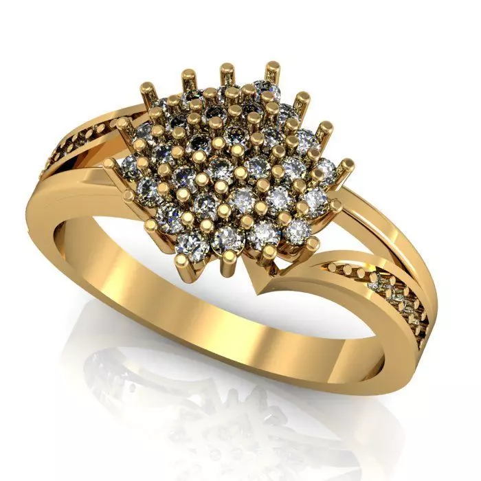 daimond ring 3D print model_0