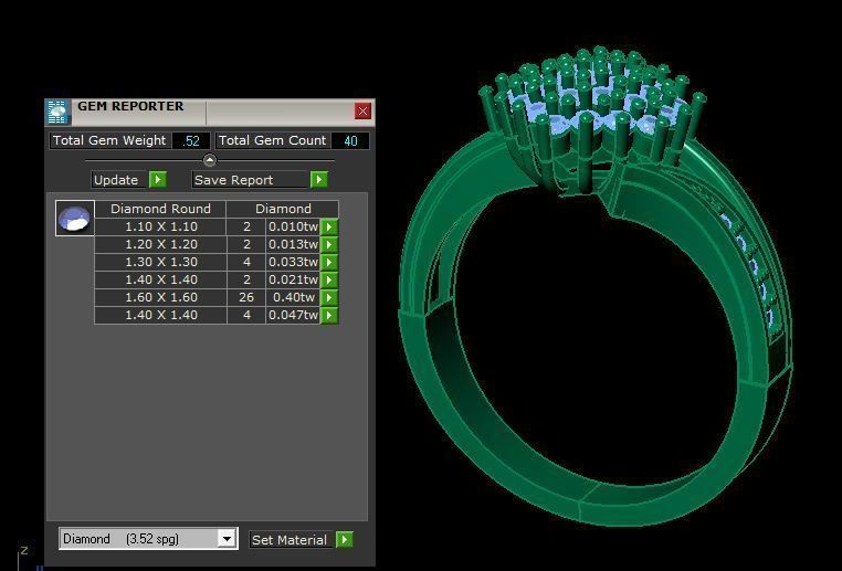 daimond ring 3D print model_15