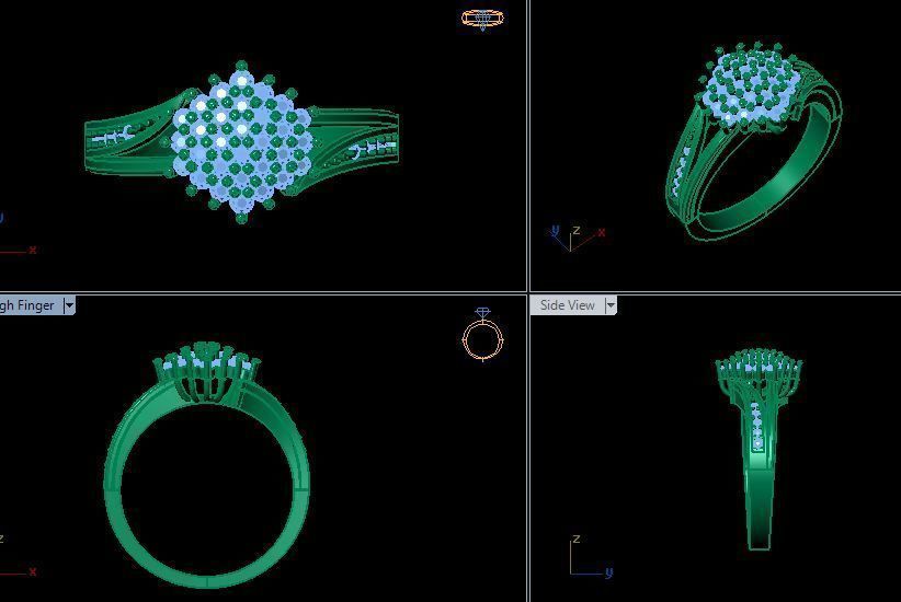 daimond ring 3D print model_12