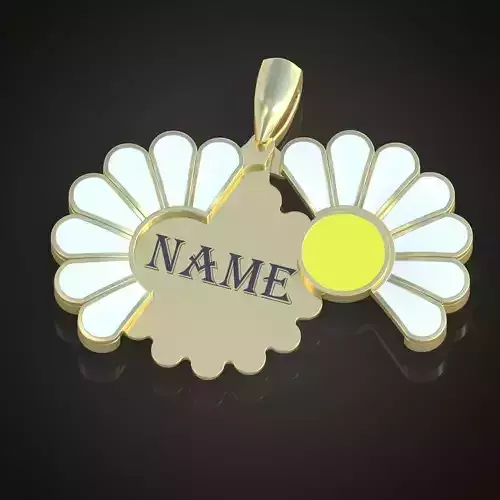 Flower Pendant model 3D 0232 printable model12