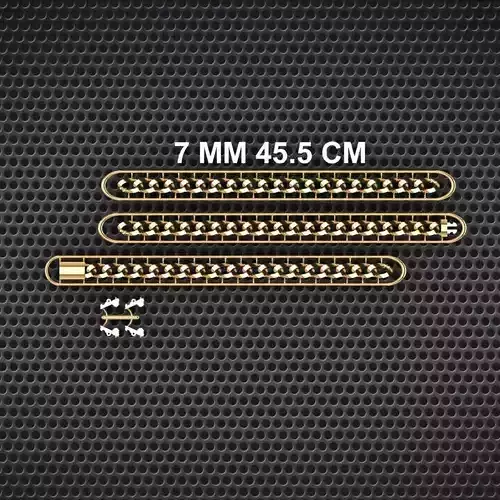 7 MM 45 CM CUBAN LINK CHAIN FOR BRACELET OR NECKLACE