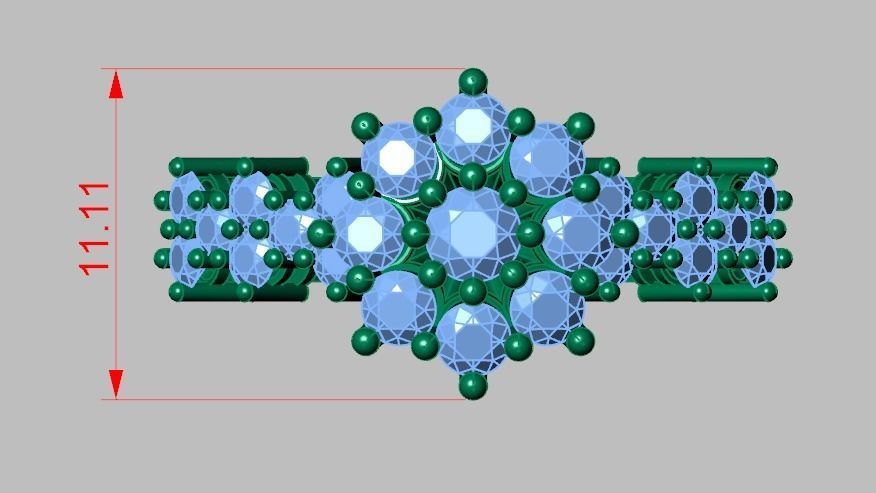 Diamond ring 0507 3D printable model  3D print model_17