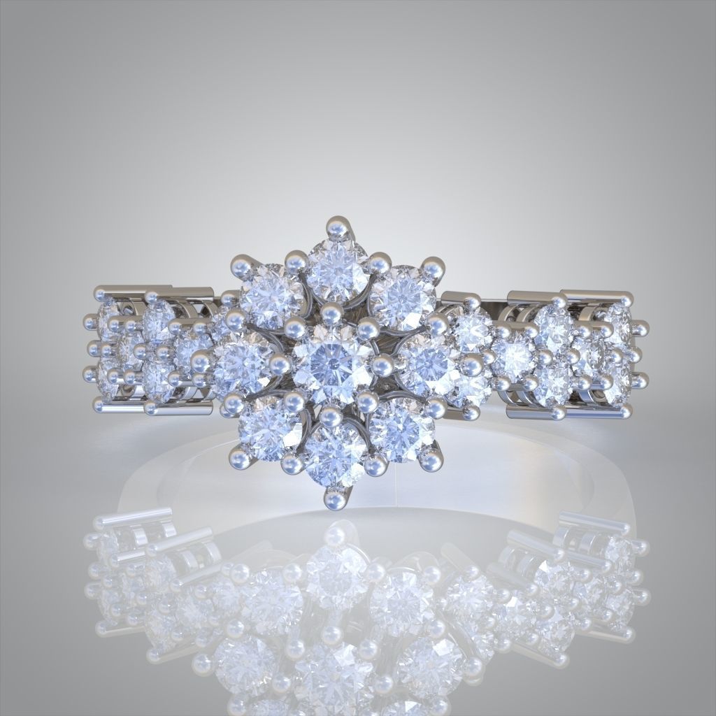 Diamond ring 0507 3D printable model  3D print model_11