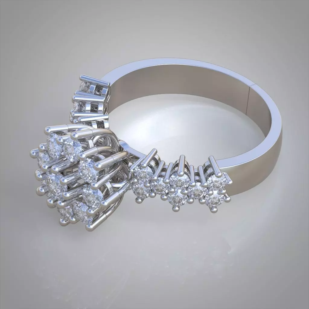 Diamond ring 0507 3D printable model  3D print model_0