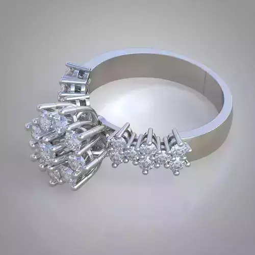 Diamond ring 0507 3D printable model 