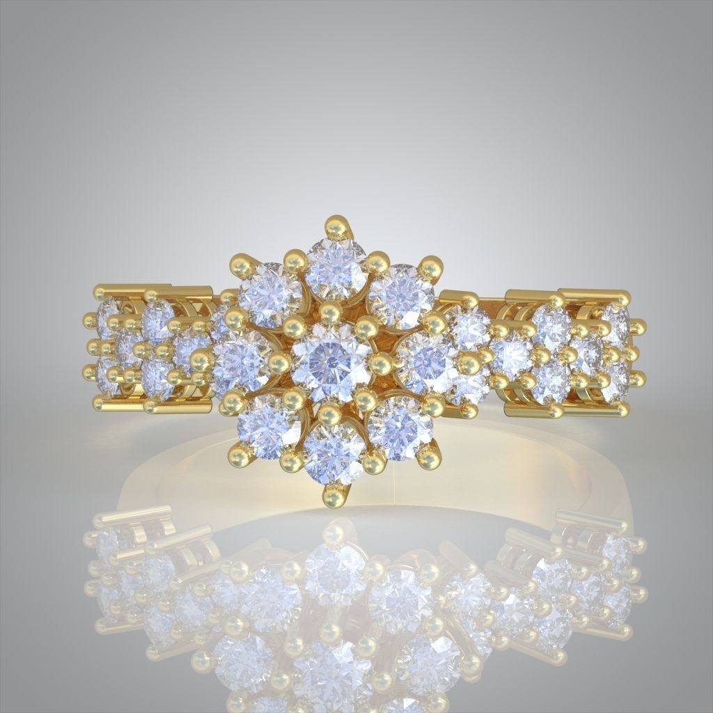 Diamond ring 0507 3D printable model  3D print model_10