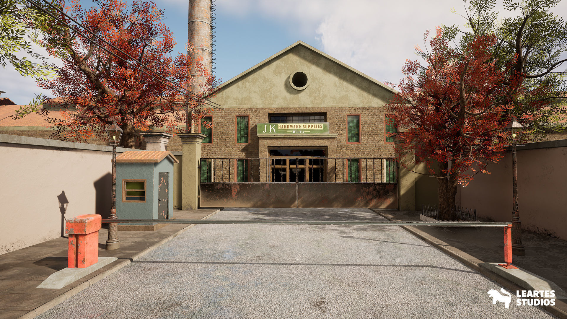 French Quarter Street Environment Low-poly 3D model_3