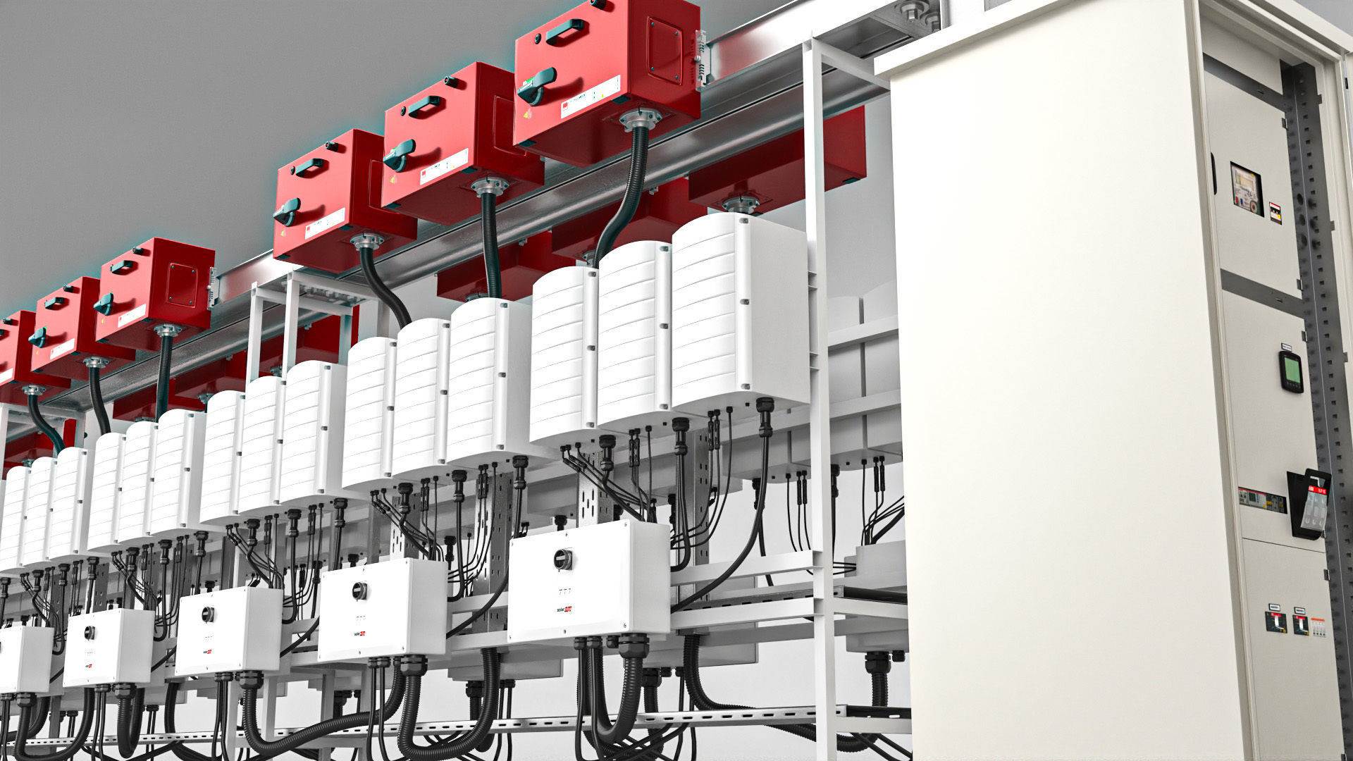 Solar Inverter Room Low-poly 3D model_7