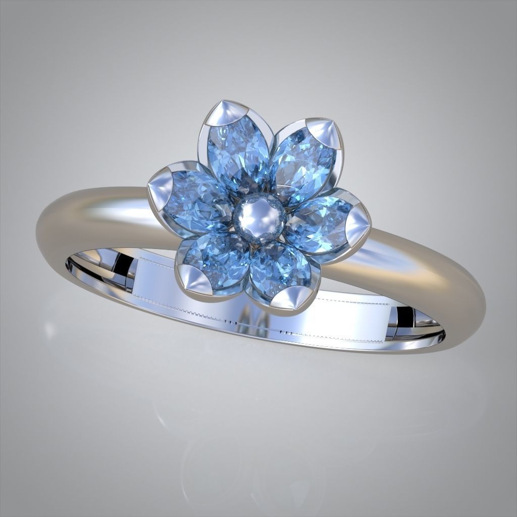 Diamond ring 0509 3D printable model 10 3D print model_5
