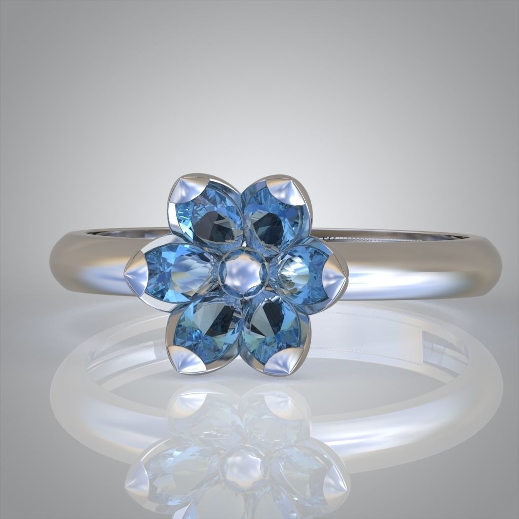 Diamond ring 0509 3D printable model 10 3D print model_8