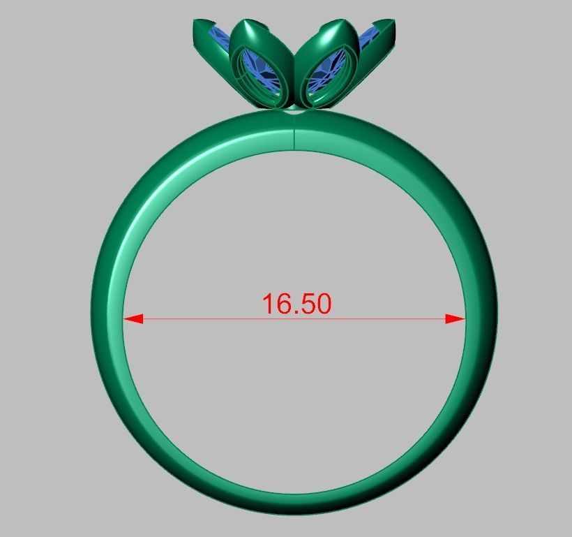 Diamond ring 0509 3D printable model 10 3D print model_13