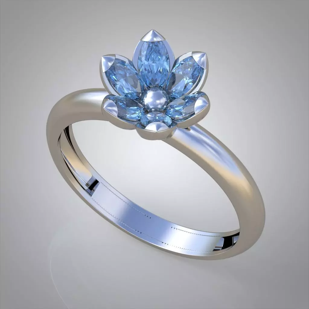 Diamond ring 0509 3D printable model 10 3D print model_0