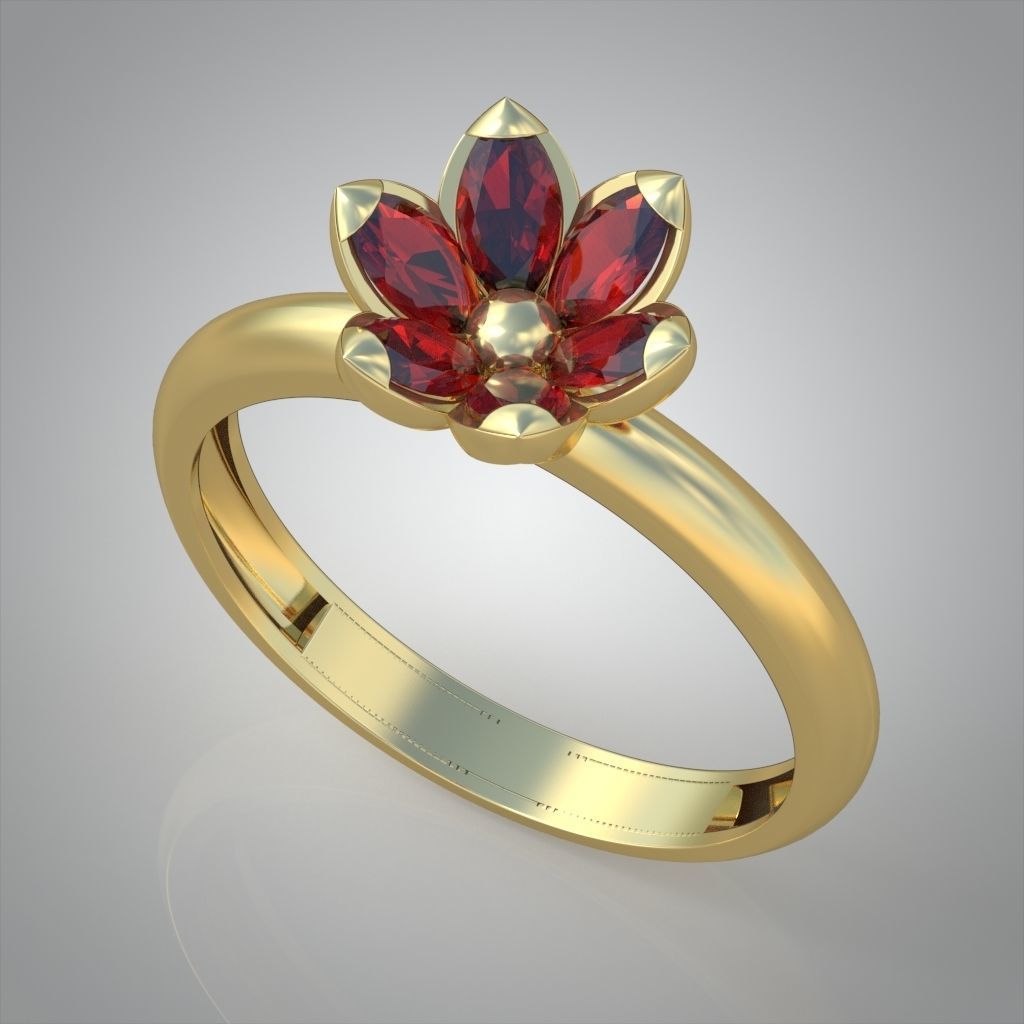Diamond ring 0509 3D printable model 10 3D print model_3