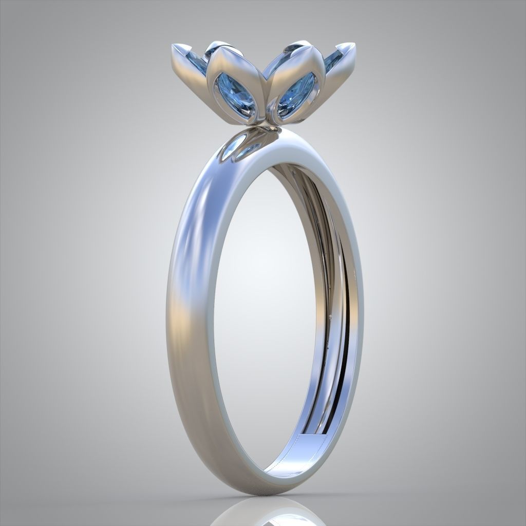 Diamond ring 0509 3D printable model 10 3D print model_7