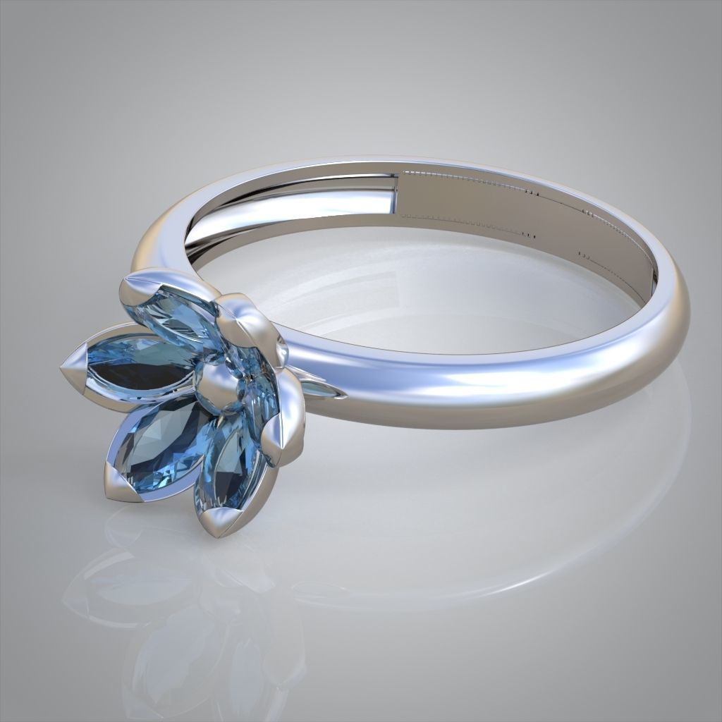 Diamond ring 0509 3D printable model 10 3D print model_1