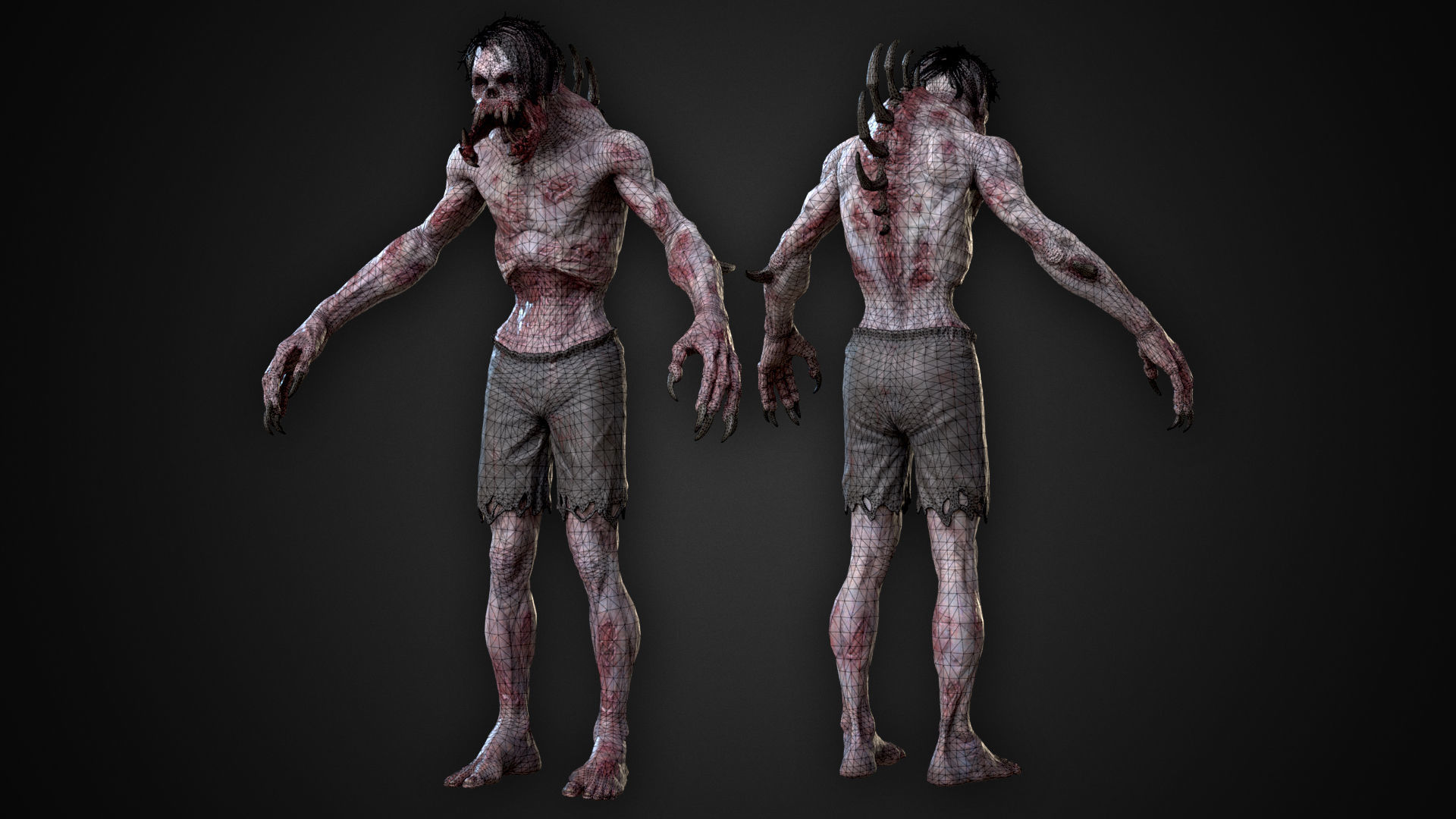 Humped Mutant Low-poly 3D model_4