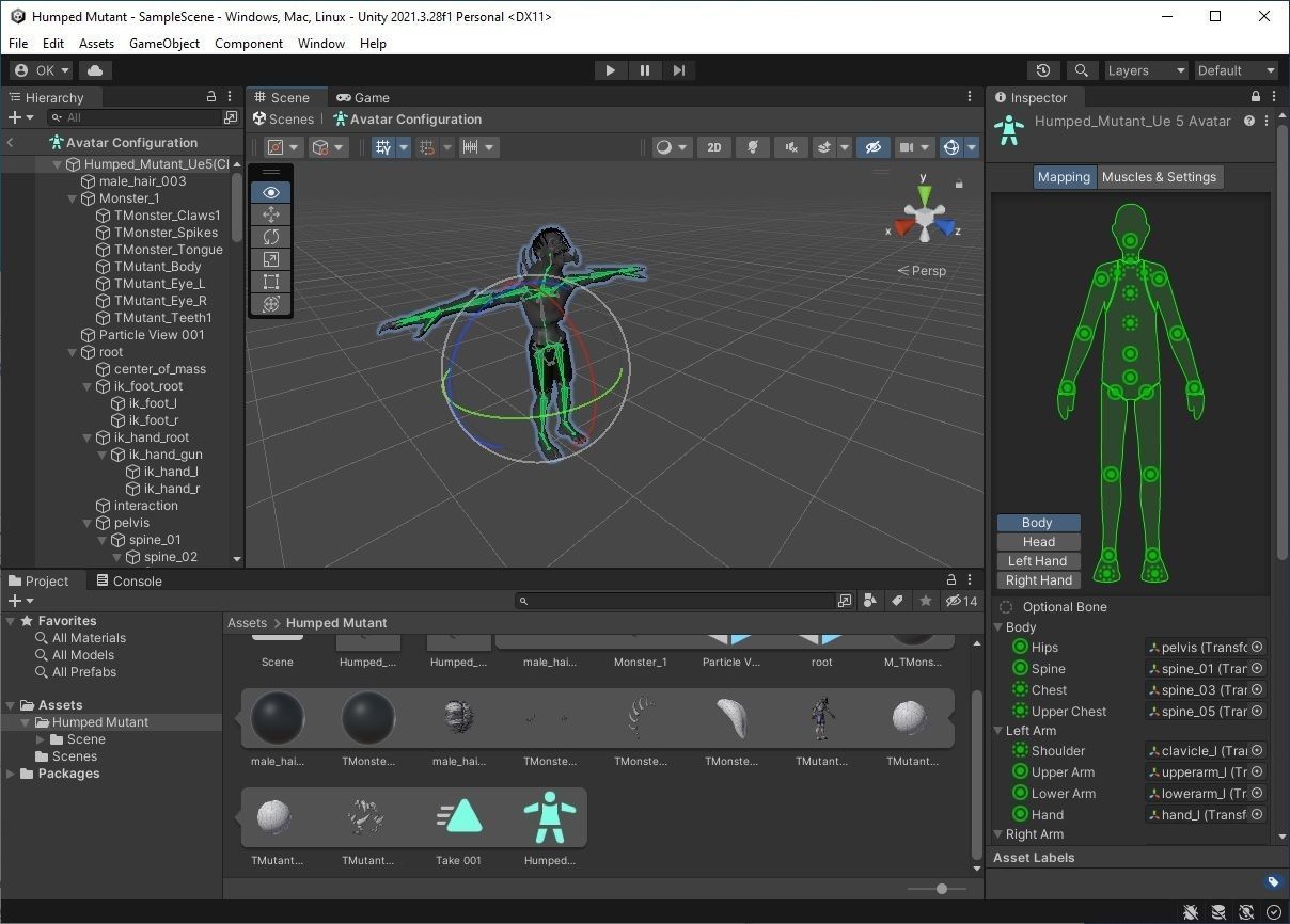 Humped Mutant Low-poly 3D model_5