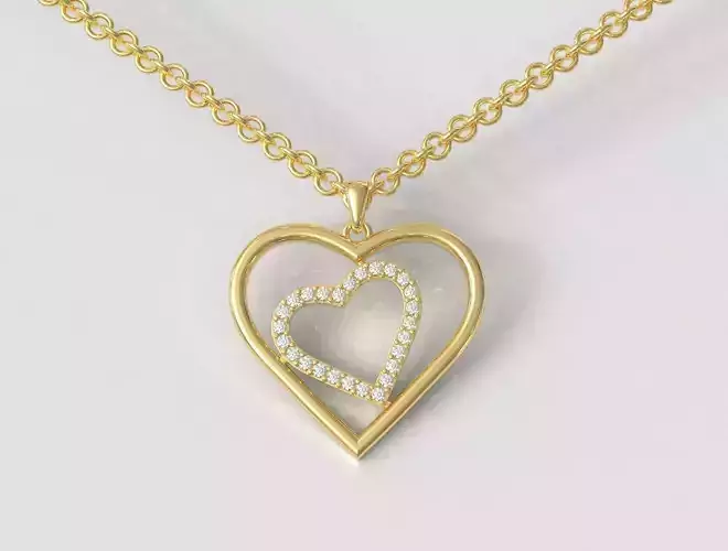 Heart Diamond Pendant