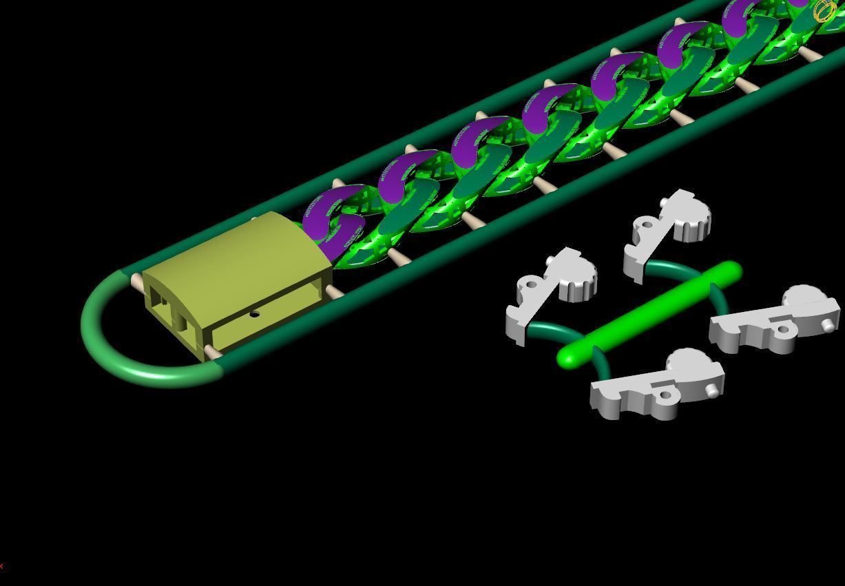 7 MM 18 CM CUBAN LINK CHAIN FOR BRACELET OR NECKLACE 3D print model_4