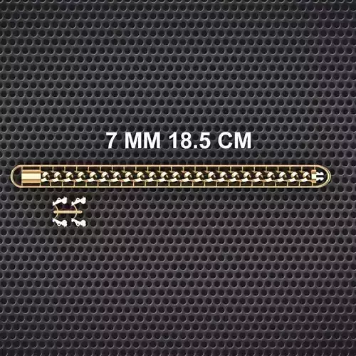 7 MM 18 CM CUBAN LINK CHAIN FOR BRACELET OR NECKLACE