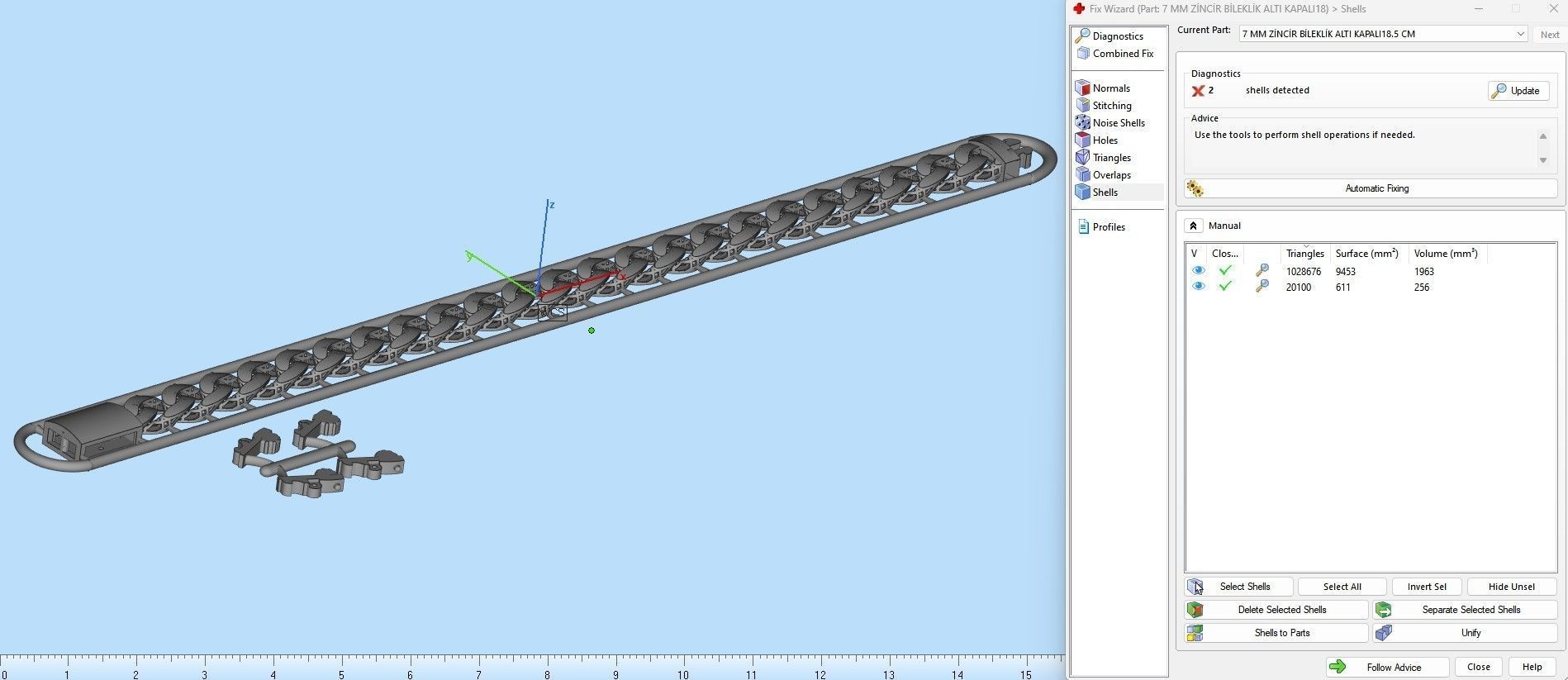 7 MM 18 CM CUBAN LINK CHAIN FOR BRACELET OR NECKLACE 3D print model_5